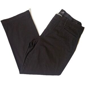 JM Collection Pants Womens 16 Brown Twill Straight Leg Chino Stretch Casual